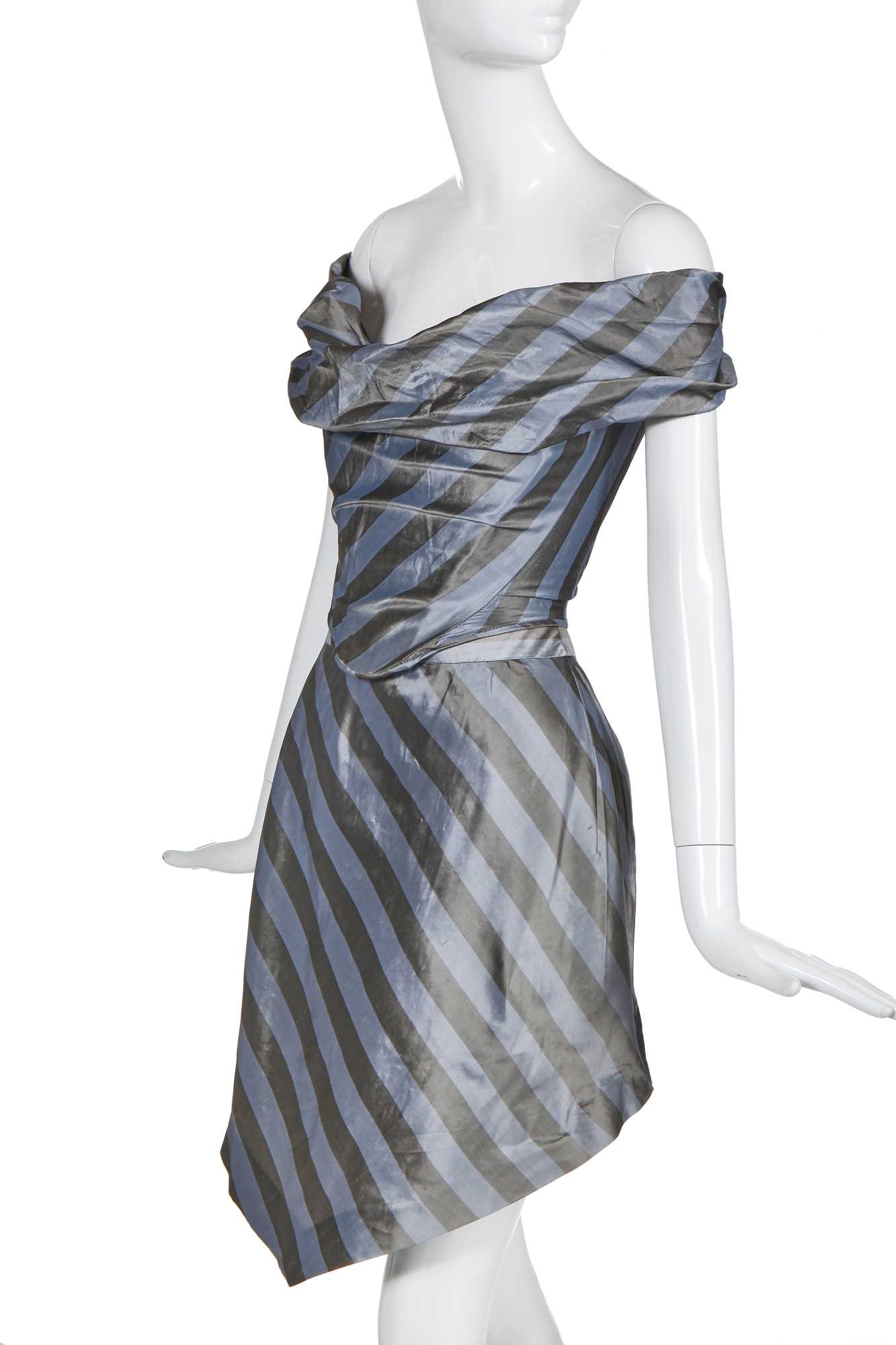 Lot 297 - A Vivienne Westwood striped taffeta ensemble,