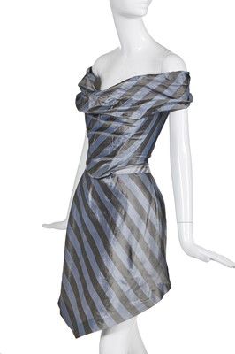 Lot 297 - A Vivienne Westwood striped taffeta ensemble, 'Tied to the Mast' collection, Spring-Summer 1998