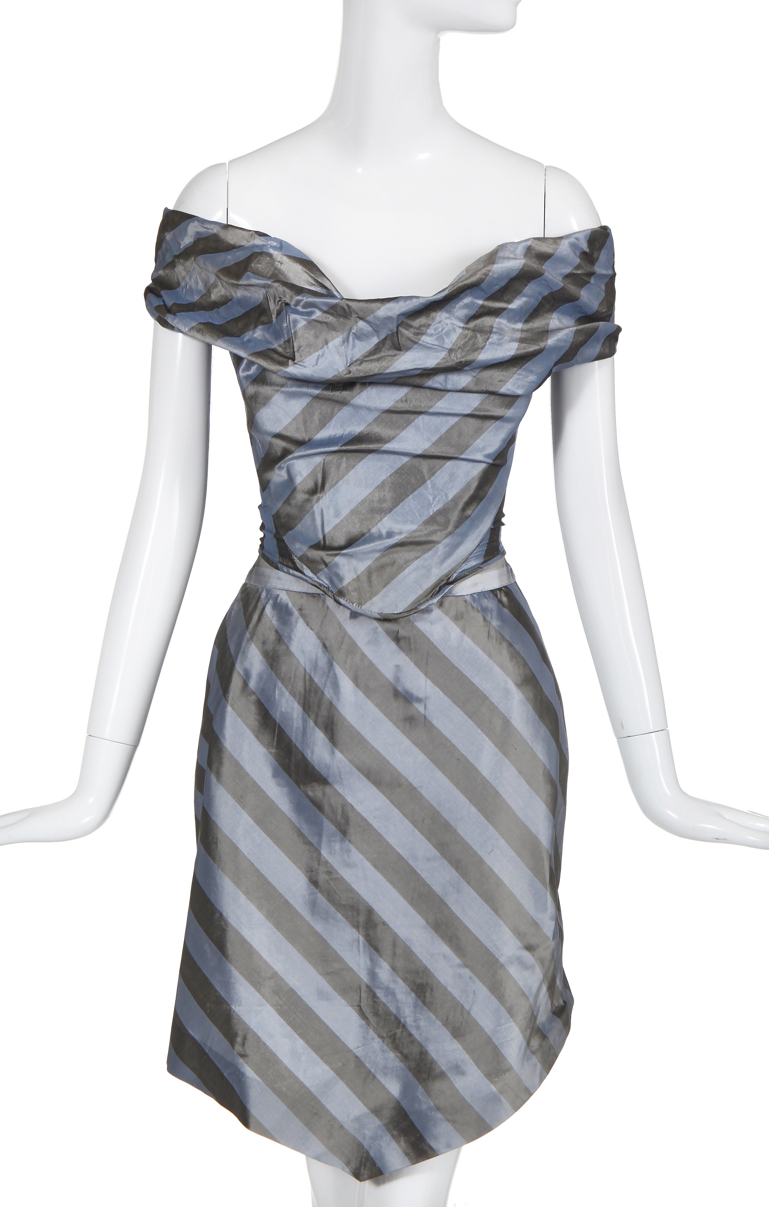 Lot 297 - A Vivienne Westwood striped taffeta ensemble,