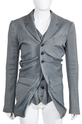 Lot 334 - A John Galliano man's grey rayon-blend jacket, Spring-Summer 2011