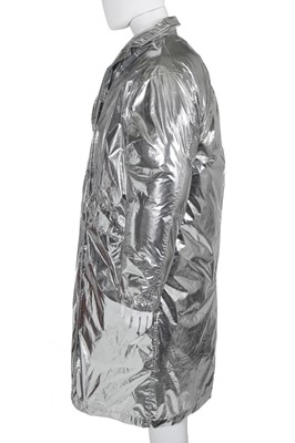 Lot 333 - A Calvin Klein by Italo Zucchelli men's silver metallic puffer jacket, Autumn-Winter 2016-17