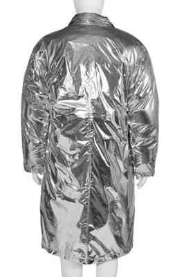 Lot 333 - A Calvin Klein by Italo Zucchelli men's silver metallic puffer jacket, Autumn-Winter 2016-17