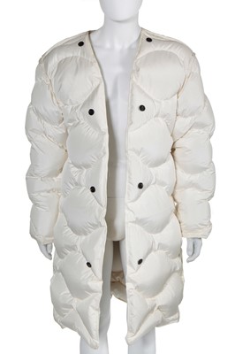Lot 333 - A Calvin Klein by Italo Zucchelli men's silver metallic puffer jacket, Autumn-Winter 2016-17
