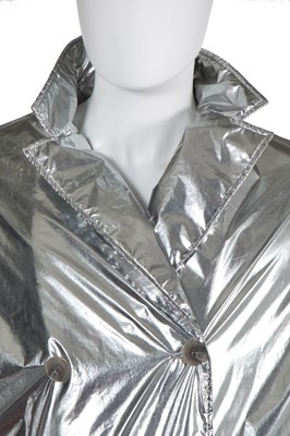 Lot 333 - A Calvin Klein by Italo Zucchelli men's silver metallic puffer jacket, Autumn-Winter 2016-17