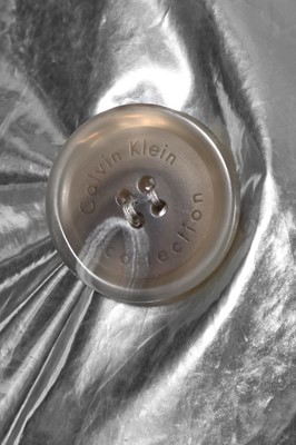 Lot 333 - A Calvin Klein by Italo Zucchelli men's silver metallic puffer jacket, Autumn-Winter 2016-17