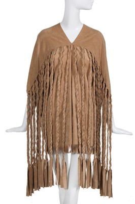 Lot 330 - A Junya Watanabe/Comme des Garçons imitation suede poncho, Spring-Summer 2014