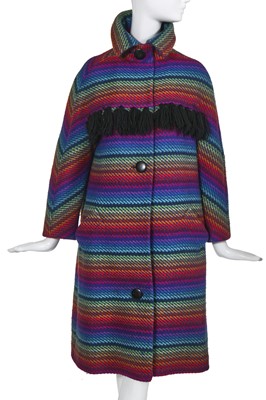 Lot 173 - A Christian Dior multicoloured wool coat, circa 1970