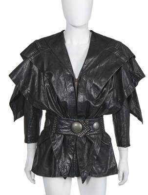 Lot 331 - An Issey Miyake man's leather jacket, early 1980s