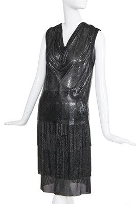 Lot 209A - A Gianni Versace black Oroton chainmail ensemble, 1980s