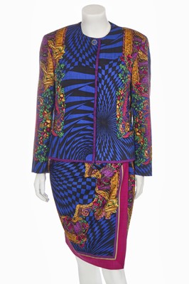 Lot 131 - A Gianni Versace printed wool suit, circa 1991