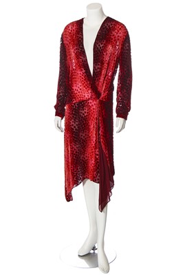 Lot 342 - A merlot velvet evening coat, 1930s