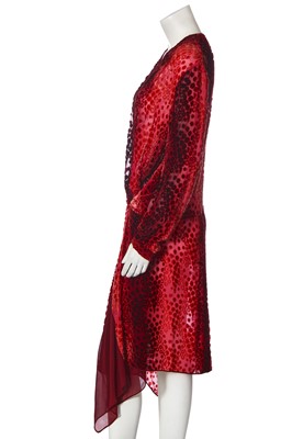 Lot 342 - A merlot velvet evening coat, 1930s