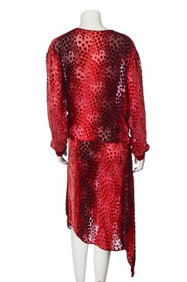 Lot 342 - A merlot velvet evening coat, 1930s