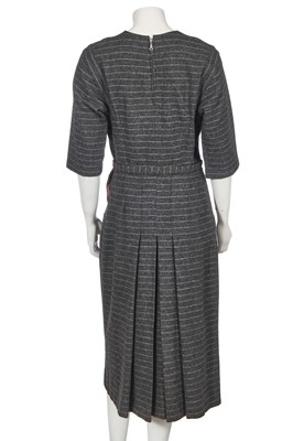 Lot 330 - A Louis Levy Utility pinstriped grey wool ensemble circa 1946