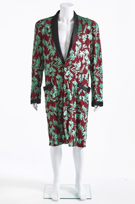 Lot 107 - A Jean Paul Gaultier man's long smoking jacket, 'Cyberbaba’/Pin-Up Boys' collection, Spring-Summer 1996