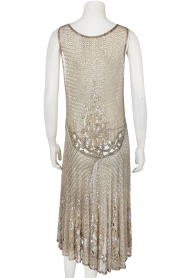 Lot 362 - A fine beaded ivory tulle flapper/bridal gown, circa 1929