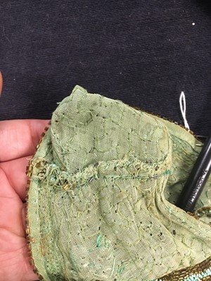 Lot 383 - A fine beaded green muslin flapper dress, circa 1928