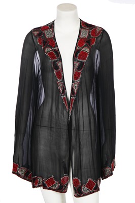 Lot 385 - A beaded tabard and jacket, 1920s