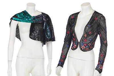 Lot 338 - A group of sequined evening wear, 1930s