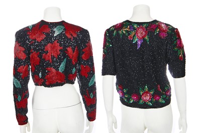 Lot 332 - A group of beaded evening wear, 1940s and later