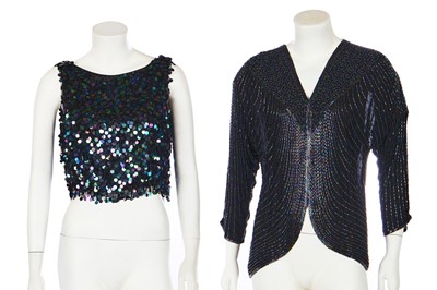 Lot 332 - A group of beaded evening wear, 1940s and later