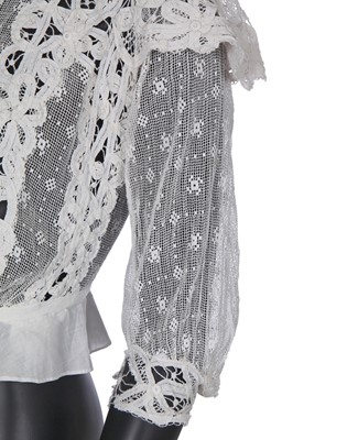 Lot 405 - Three Edwardian summer blouses, 1900-1910