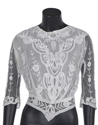 Lot 405 - Three Edwardian summer blouses, 1900-1910