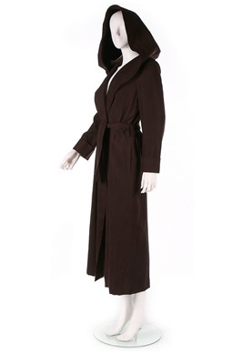 Lot 414 - An Issey Miyake dark brown ultra-suede hooded...