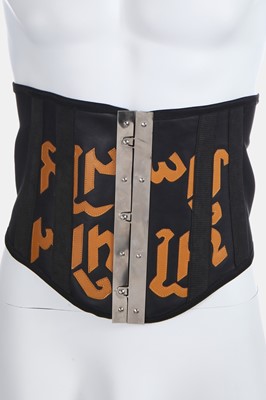 Lot 47 - A rare Jean Paul Gaultier man's leather corset, Spring-Summer 1987