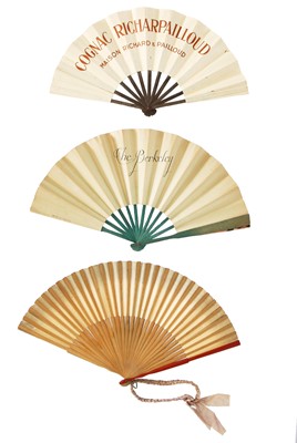 Lot 392 - A group of advertising and printed fans, mainly 1920s
