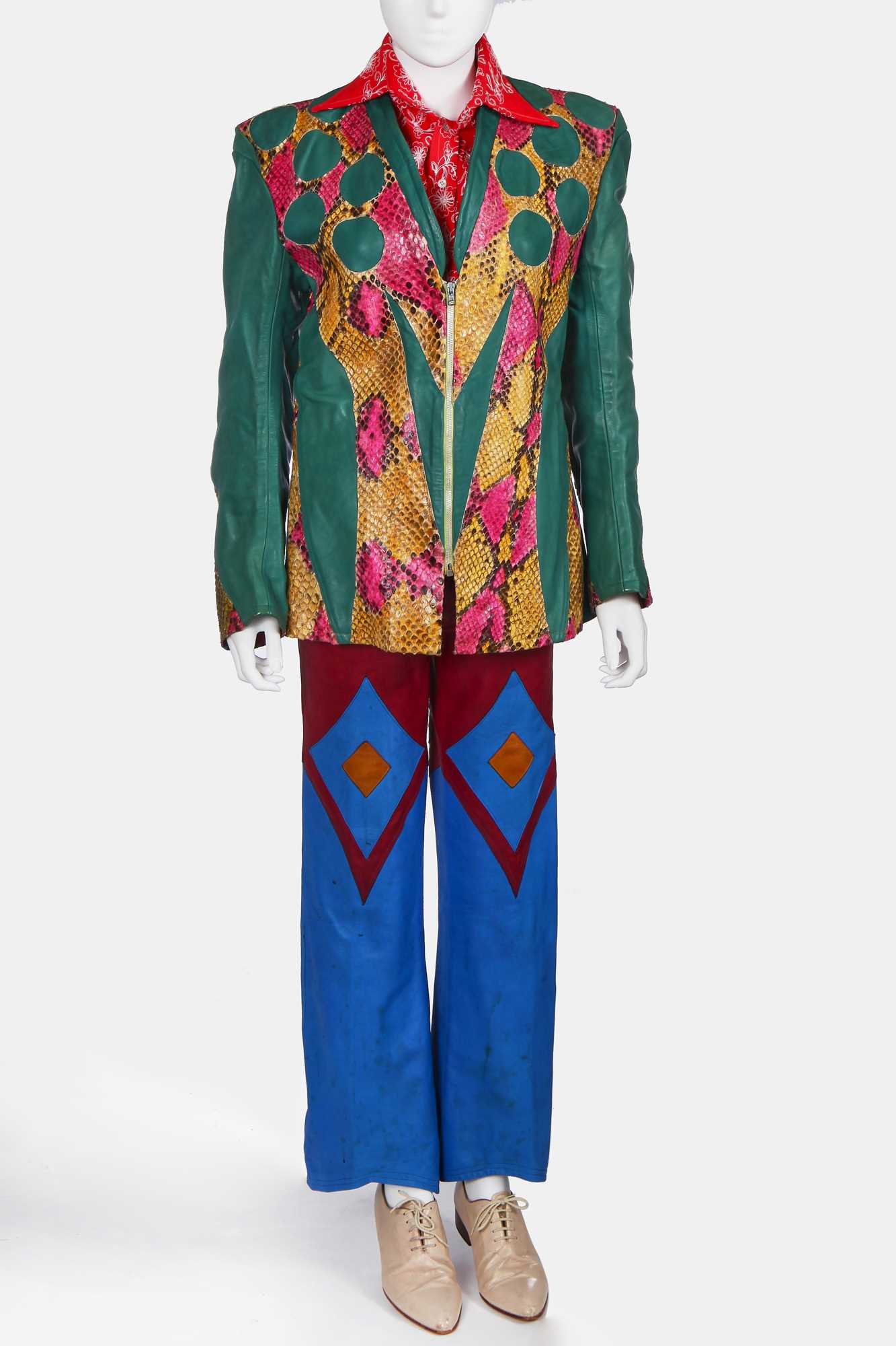Lot 19 - A Mr Fish man's leather and snakeskin jacket,