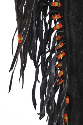 Lot 20 - A man's fringed charcoal grey suede ensemble, 1960s
