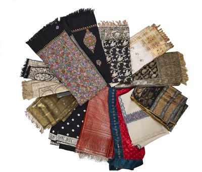 Lot 444 - A group of mainly Indian textiles, 19th and 20th centuries