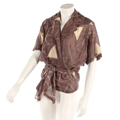 Lot 419 - An Issey Miyake dyed and patchworked cotton...