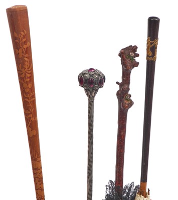 Lot 418 - A group of parasols, mainly Edwardian