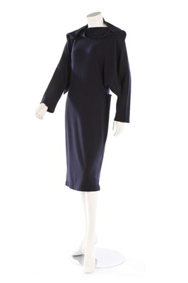 Lot 422 - A Comme des Garons knitted navy jersey angular...