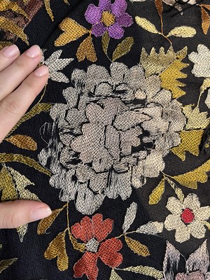 Lot 469 - A Beauvais embroidered shawl, French, circa 1920
