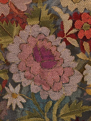 Lot 469 - A Beauvais embroidered shawl, French, circa 1920