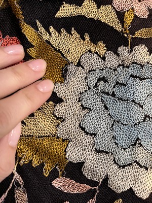 Lot 469 - A Beauvais embroidered shawl, French, circa 1920