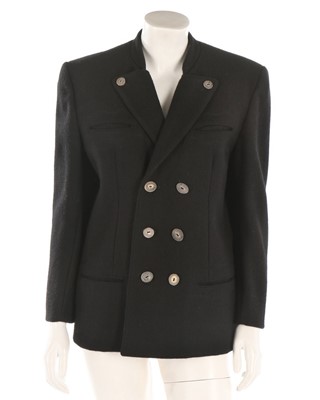 Lot 424 - A Comme des Garons black wool 'Loden' jacket,...