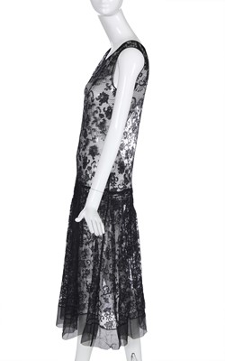 Lot 119 - An Alexander McQueen black floral lace dress, circa 1998