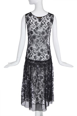 Lot 119 - An Alexander McQueen black floral lace dress, circa 1998