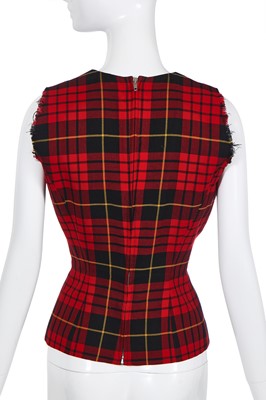 Lot 118 - An Alexander McQueen tartan wool bodice, 'Joan' commercial collection, Autumn-Winter 1998-1999