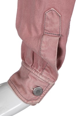 Lot 117 - An Alexander McQueen pink denim jumpsuit showpiece, 'The Overlook' collection, Autumn-Winter 1999-2000