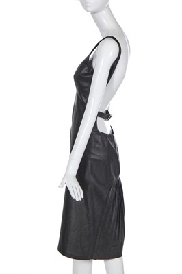 Lot 116 - An Alexander McQueen black leather dress, 'Eye' commercial collection, Spring-Summer 2000