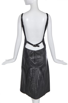 Lot 116 - An Alexander McQueen black leather dress, 'Eye' commercial collection, Spring-Summer 2000