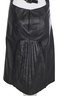 Lot 116 - An Alexander McQueen black leather dress, 'Eye' commercial collection, Spring-Summer 2000