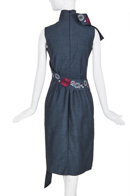 Lot 112 - An Alexander McQueen steel-grey dress, 'Voss' commercial collection, Spring-Summer 2001