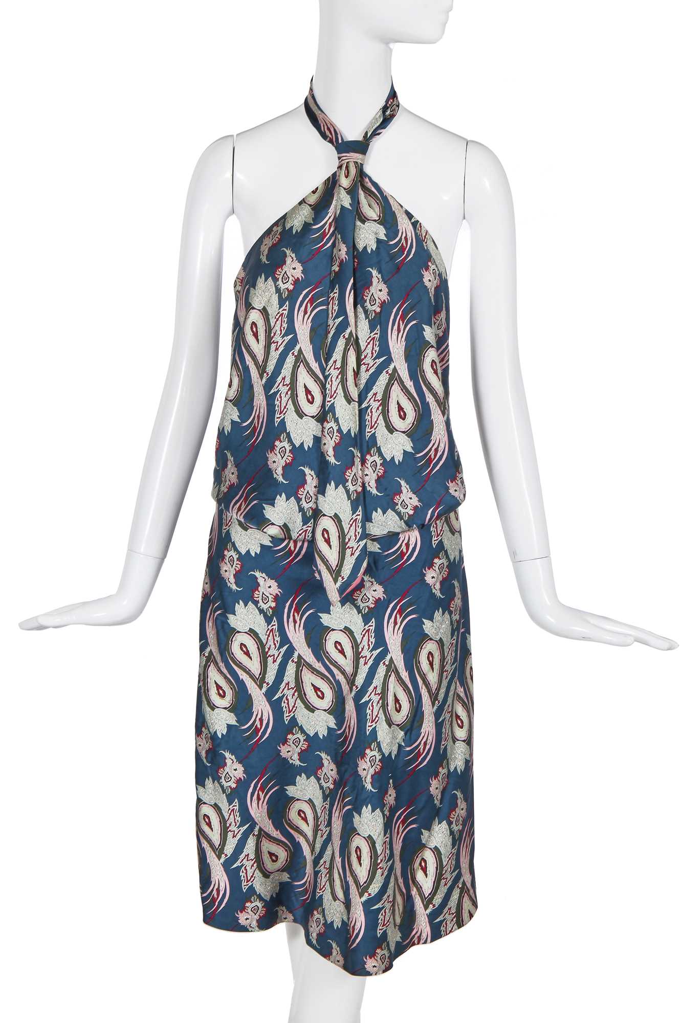 Lot 113 - An Alexander McQueen paisley print halterneck dress, 'Voss' commercial collection, Spring-Summer 2001