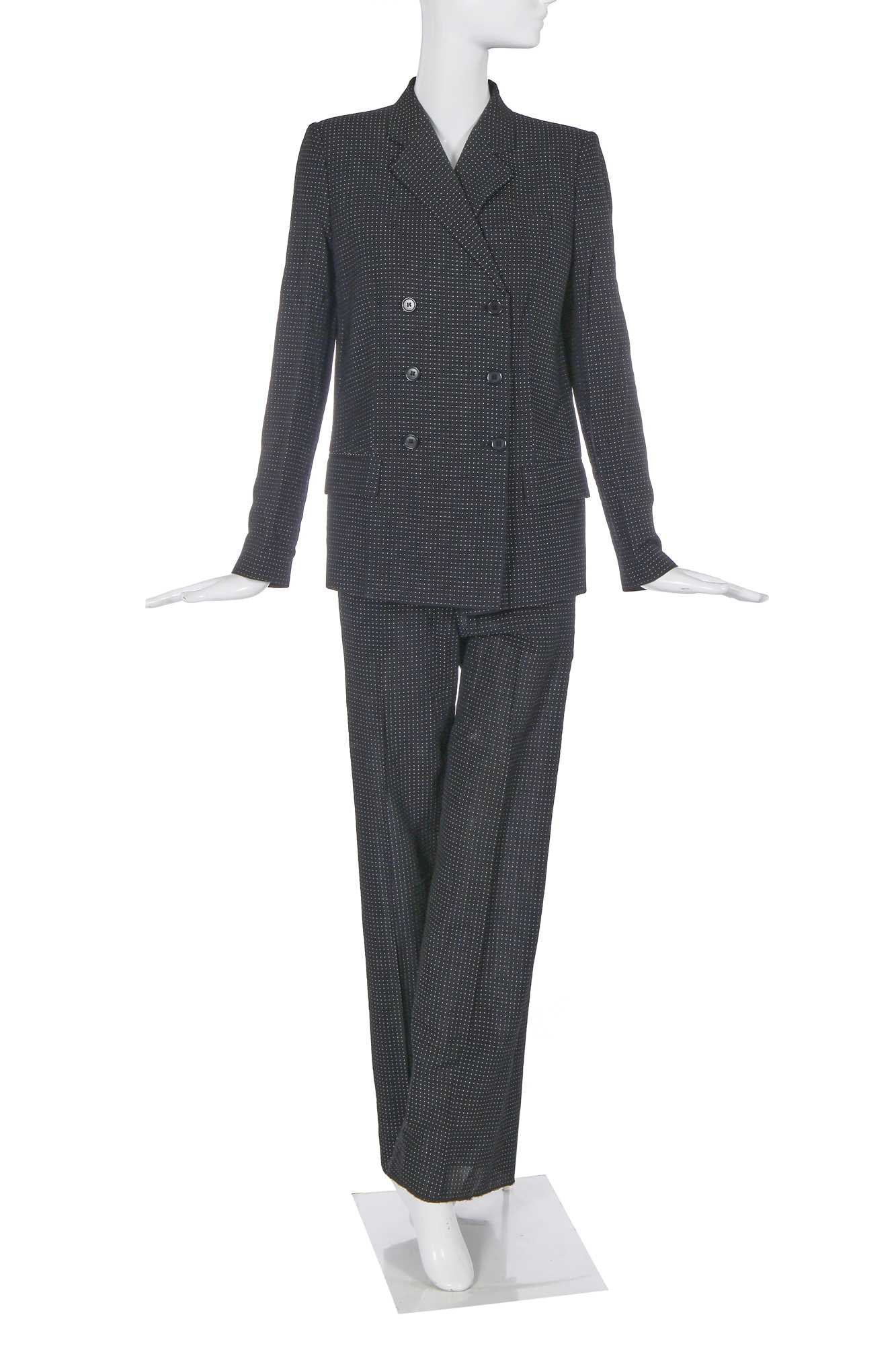 Lot 110 - An Alexander McQueen black and white spotted suit,  'Dance of the Twisted Bull', Spring-Summer 2002